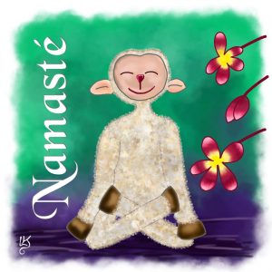 Namaste Lotussitz Illustration Digital Painting